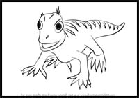 How to Draw Percy Paramacellodus from Dinosaur Train