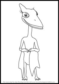 How to Draw Mrs. Pteranodon from Dinosaur Train