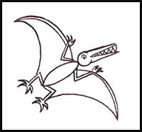 How to Draw a Pterodactyl