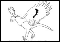 How to Draw a Dino Bird