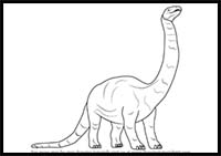 How to Draw a Brontosaurus Dinosaur
