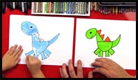 How to Draw a Dinosaur with Shapes