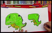 How to Draw a Cartoon T-Rex