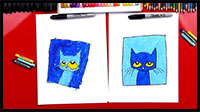 how to draw pete the cat