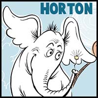 How to Draw Horton Hears a Who from Dr. Seuss’ Book in Easy Steps