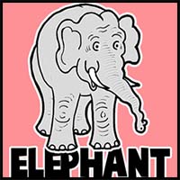 How to Draw Easy Cartoon Elephants with Simple Steps