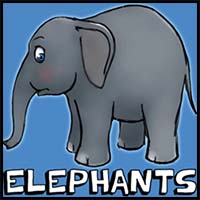 How to Draw Cartoon Elephants with Easy Steps Drawing Lesson