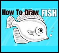 How to Draw a Cute Fish Cartoon with Simple Steps for Kids