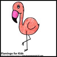 How to Draw a Flamingo for Kids