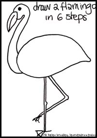 Learn to Draw a Very Cute Flamingo in Just 6 Steps