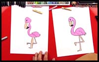 How to Draw a Cartoon Flamingo for Young Artists