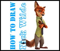 How to Draw Nick Wilde from Zootopia – Easy Step by Step Drawing Tutorial