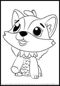 How to Draw Polar Foxfin from Hatchimals