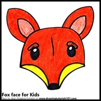How to Draw a Fox Face for Kids