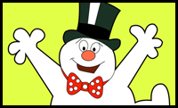 How to Draw Frosty the Snowman Step by Step Drawing Tutorial for Christmas 
