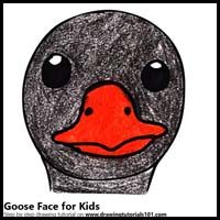 How to Draw a Goose Face for Kids