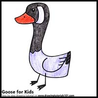 How to Draw a Goose for Kids