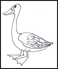 How to Draw a Goose - Really Easy Drawing Tutorial