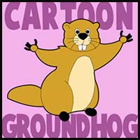 How to Draw Cartoon Groundhogs and Woodchucks Drawing Tutorial