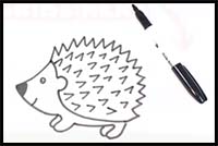 How to Draw a Hedgehog for Kids