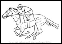 How to Draw a Racehorse with Jockey