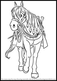 How to Draw Princess Medea Horse from Dragon Quest VIII