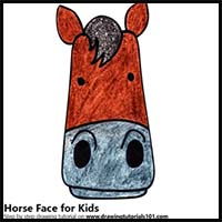 How to Draw a Horse Face for Kids