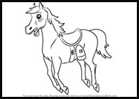 How to Draw Paralyzed Horse from Bravest Warriors