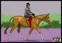 How to Draw a Person Riding a Horse