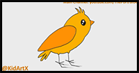 ow to Draw Canary Simple | Step by Step Tutorial for Kids