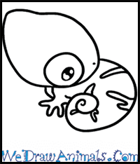 How to Draw a Baby Chameleon