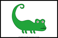 How to Draw a Chameleon Easy Step by Step