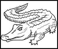 How to draw a crocodile | Easy drawing #2 | Crocodile drawing for beginners  |Crocodile pencil sketch - YouTube