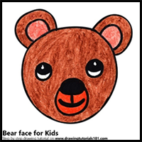 How to Draw a Bear Face for Kids