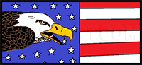 How to Draw an Eagle Flag