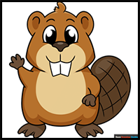 How to Draw an Easy Cartoon Beaver