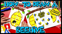 How to Draw a Beehive Bees Honeycomb – Folding Surprise