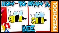 How to Draw a Bee – Letter B – Preschool