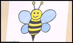 How to Draw a Bee Step by Step Drawing Tutorial