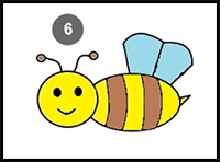 How to Draw Bee Step by Step Images