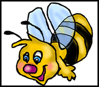 How to Draw a Honey Bee