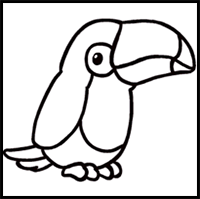 How to Draw a Cute Toucan