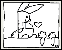 How to Draw Bunny Rabbits : Easy Drawing Lesson for Kids and Preschoolers