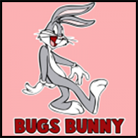 How to Draw Bugs Bunny from Looney Tunes with Easy Steps Instructions Lesson