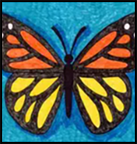 Easy How to Draw a Butterfly and Butterfly Coloring Pages