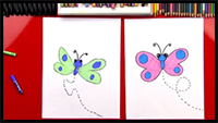 How to Draw a Cartoon Butterfly