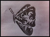 How to Draw a Tribal Butterfly