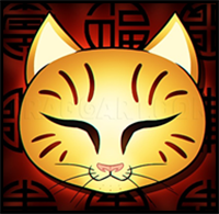 How to Draw a Lucky Cat Easy
