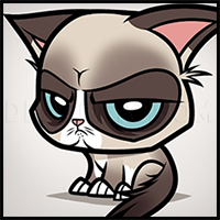 How to Draw Chibi Grumpy Cat