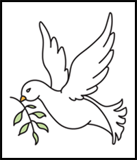 How to Draw a Peace Dove